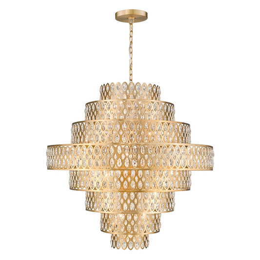 Dealey 25 Light 45" Wide Crystal Waterfall Chandelier