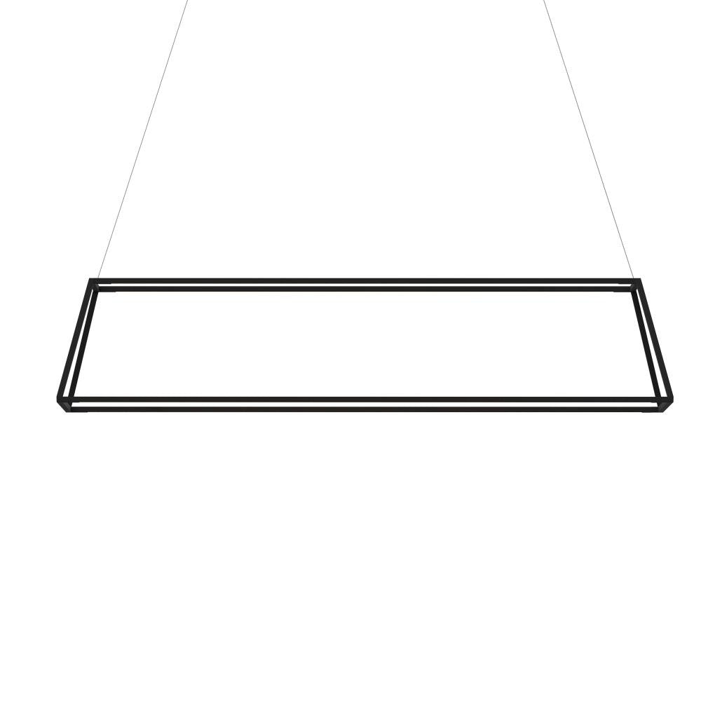 Z-Bar Pendant Rise, Large Rectangle, LED, Matte Black, 56.25"W (ZBP-54-RR-SW-MTB-CNP 407UFK3)