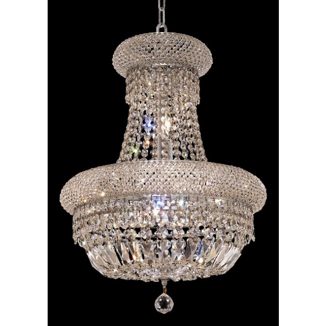 8 Light crystal chandelier chrome plated
