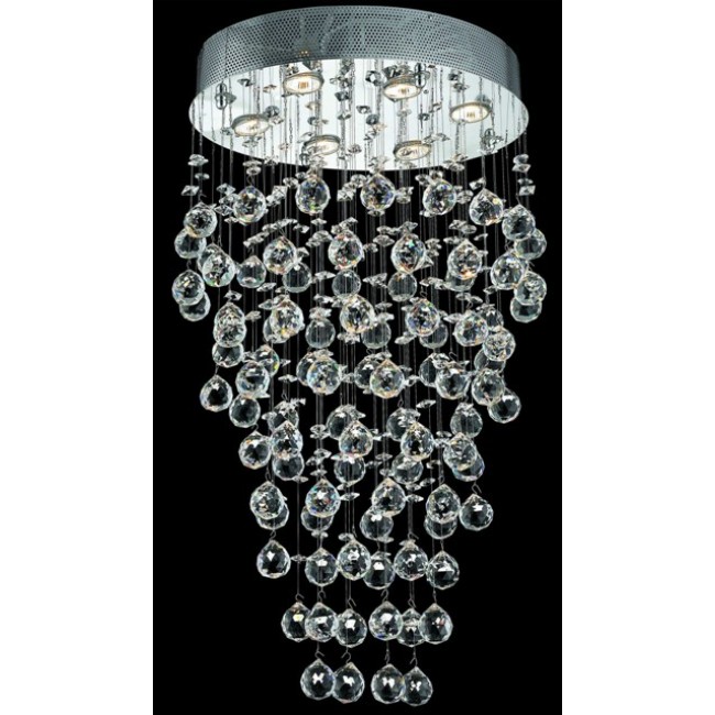 Galactic Crystal Chandelier in chrome finish