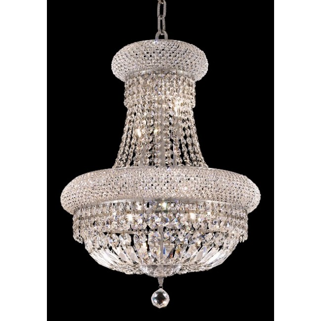 14 Light crystal chandelier chrome plated