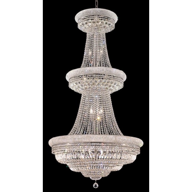 32 Light crystal chandelier chrome plated