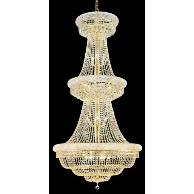 32 Light crystal chandelier gold plated