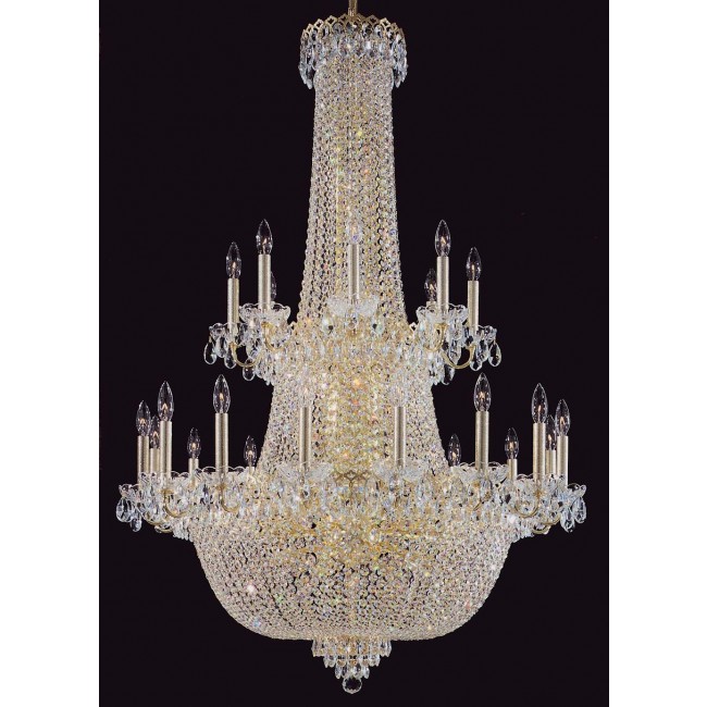 Entryway chandelier / foyer chandelier in gold plated finish
