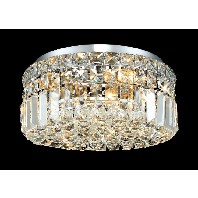 4 Light contemporary crystal flush mount ceiling light