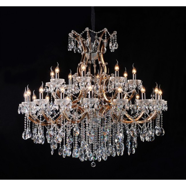 Gold plated 24 light traditional crystal Chandelier
