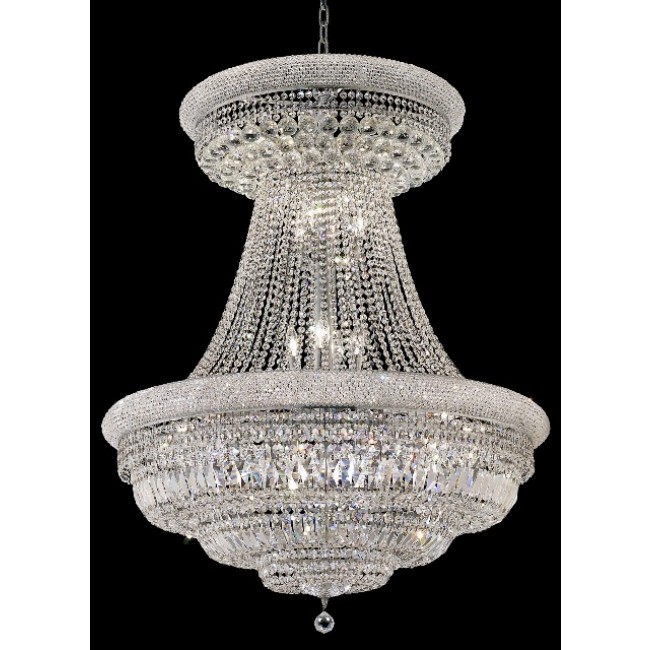 28 Light crystal chandelier chrome plated