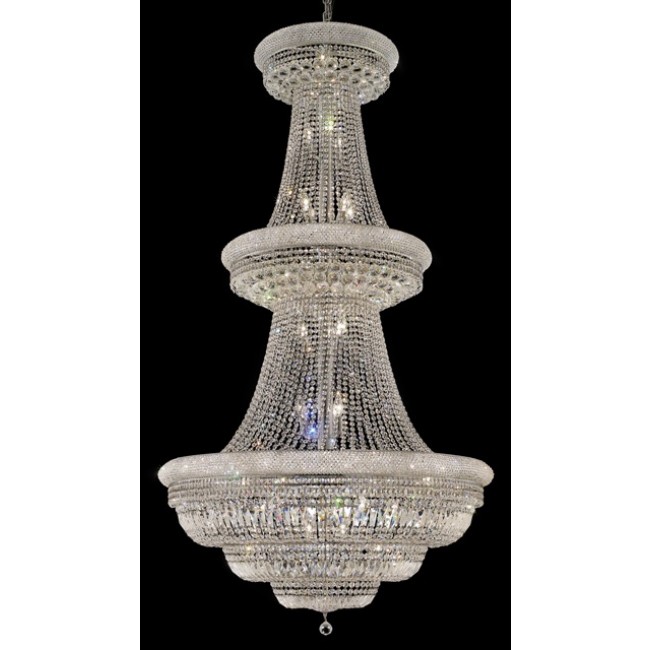  38 Light crystal chandelier chrome plated