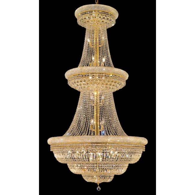  38 Light crystal chandelier gold plated