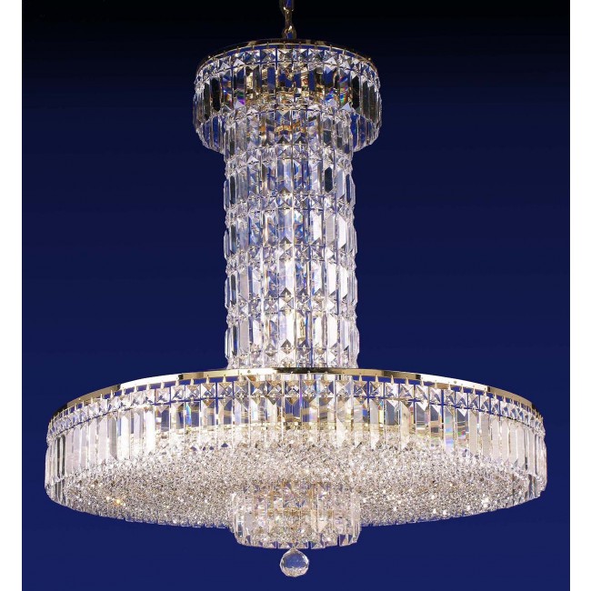 18 lights crystal chandelier in polished chrome finish