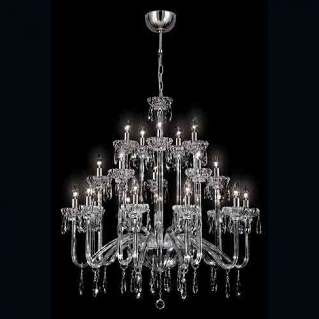 Chrome 20-Light 38.25-Inch Wide Chandelier with Clear Crystal