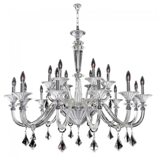  Chrome 18-Light 43-Inch Wide Chandelier