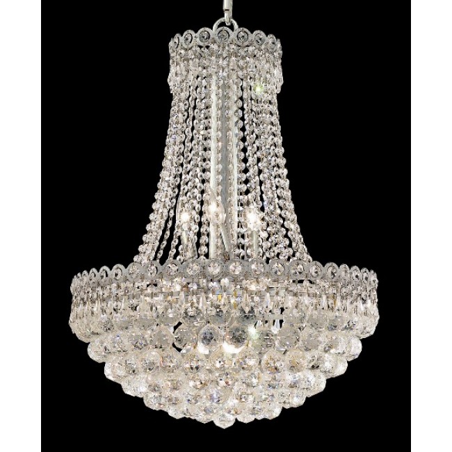 12 Lights crystal chandeliers in chrome finish