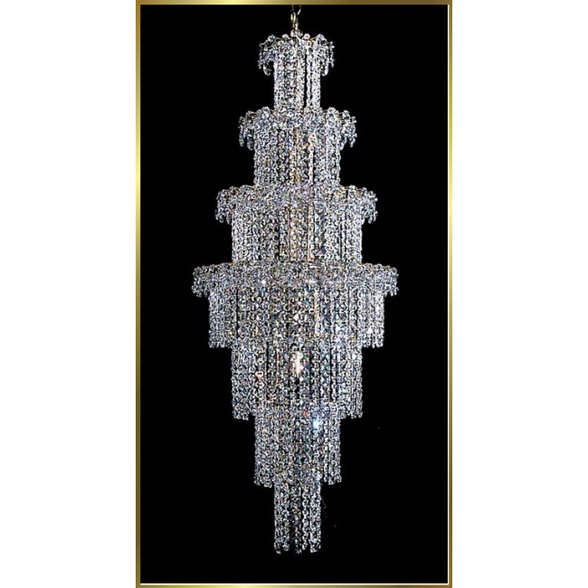 16 lights crystal chandelier in polished chrome finish