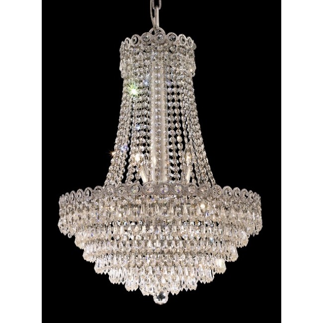 12 Lights crystal chandeliers in chrome finish