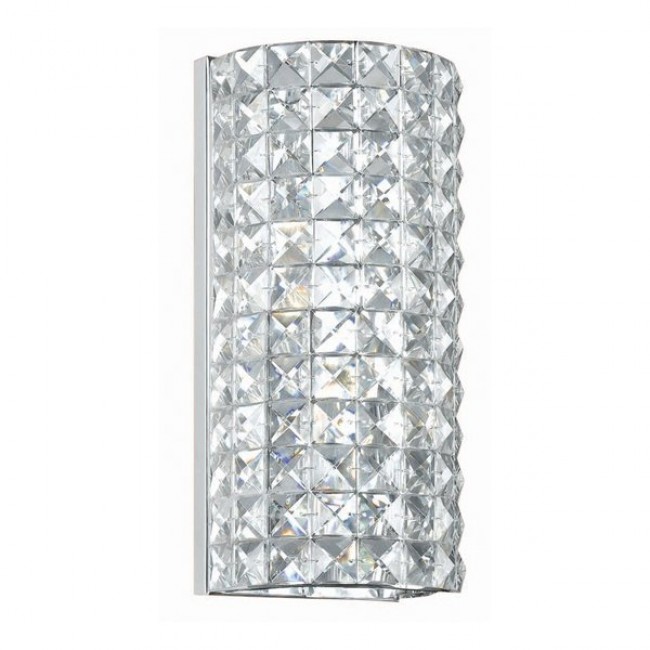 2 Light Chelsea Wall Sconce, Polished Chrome