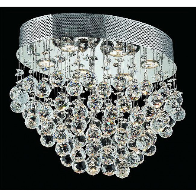 polished chrome Contemporary Crystal Chandelier droped with crystal balls 