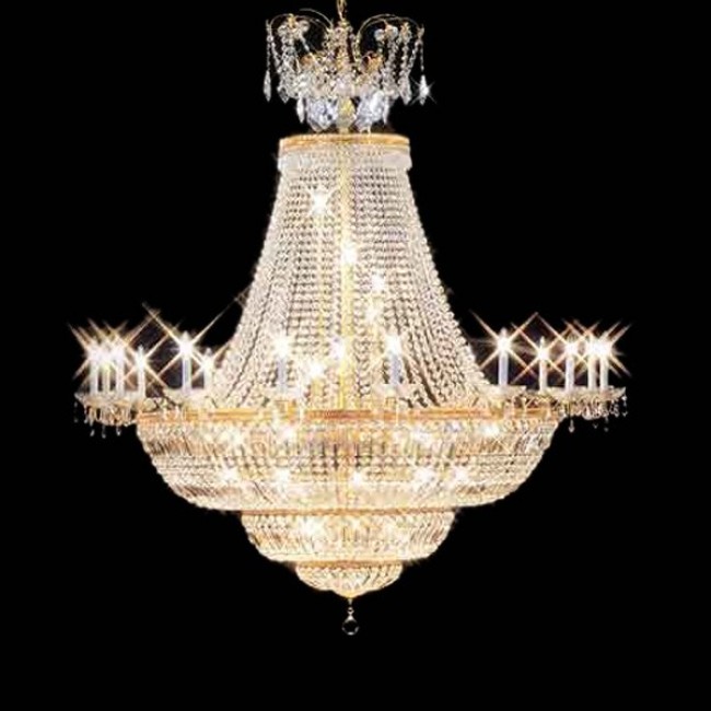 Gold plated 74 Light large crystal Chandelier