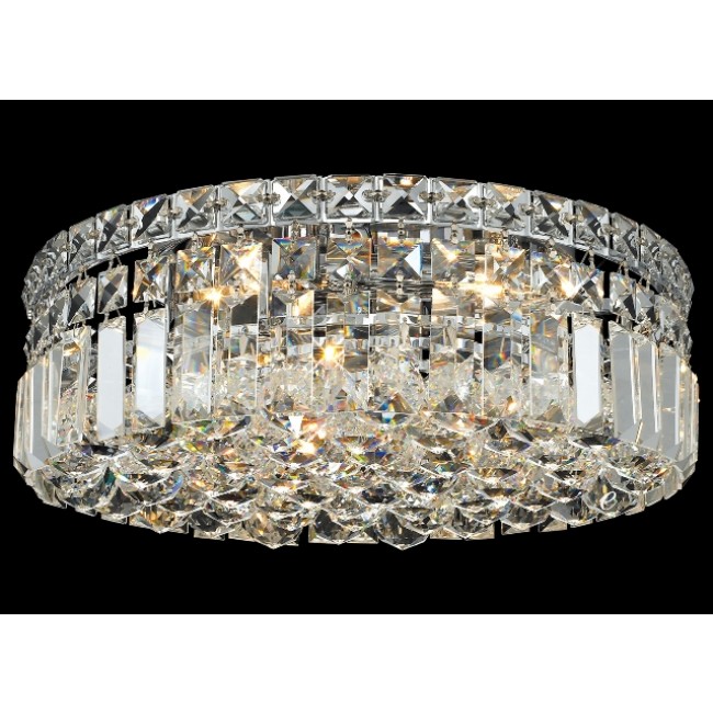 4 Light contemporary ceiling light dressed with crystal balls