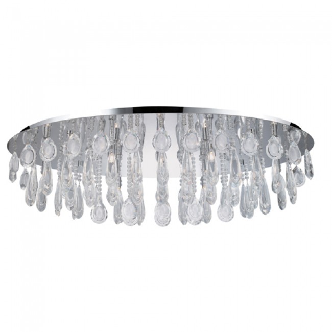 EGLO Calaonda Chrome 10-Light Crystal Ceiling Light