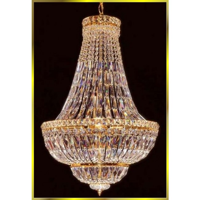 12 lights crystal chandelier in gold plated finish