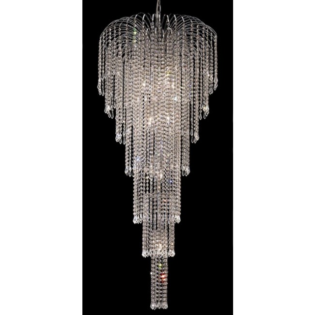11 Lights crystal chandelier in chrome finish