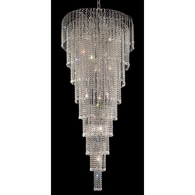 15 Lights crystal chandelier in chrome finish