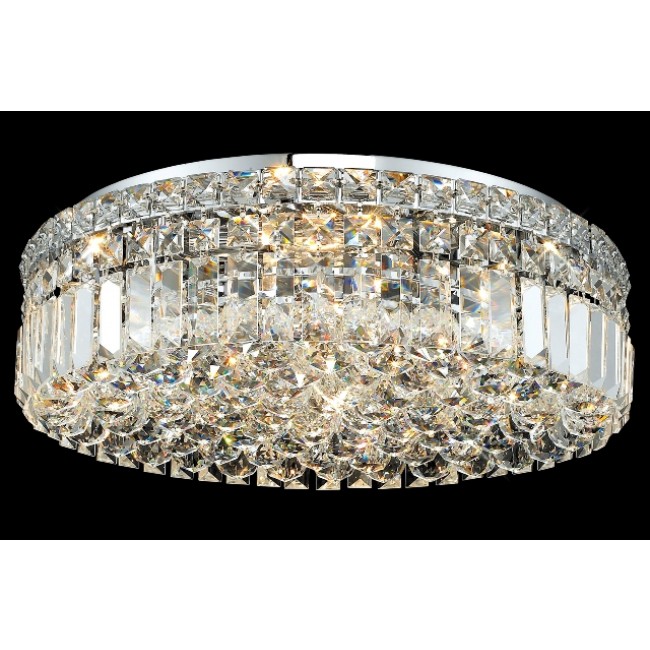 6 Light contemporary ceiling light dressed with crystal balls