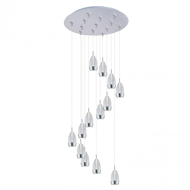 Satin Nickel 13-Light LED 21-Inch RapidJack Pendant