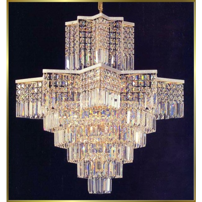 15 lights crystal chandelier in gold plated finish
