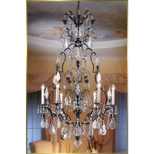 8 Light Versailles crystal Chandeliers in matt black finish