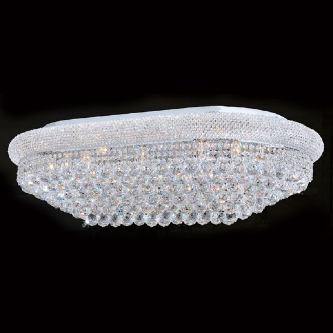 Corp Empire 24-Light Chrome Finish with Clear-Crystals Ceiling-Light