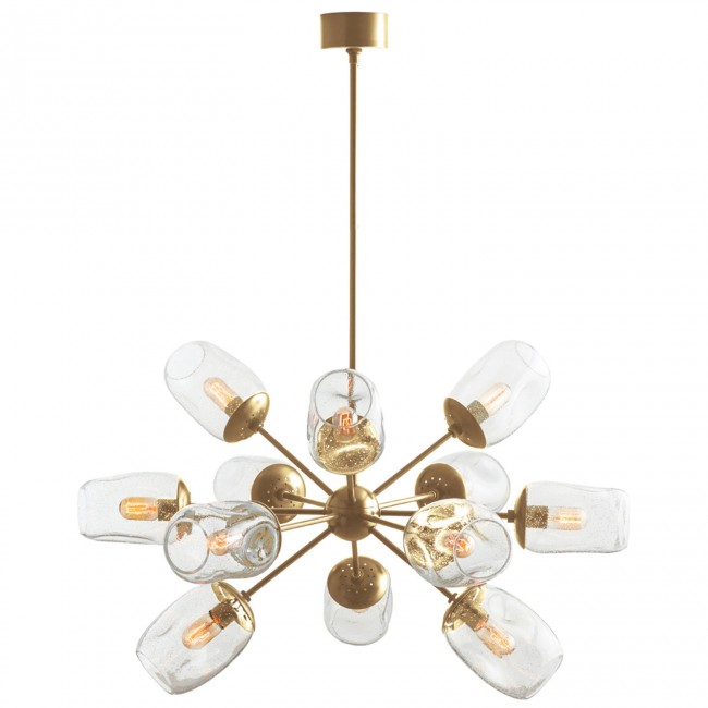 Antique Brass Twelve-Light Pendant