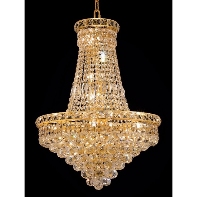 22 Light gold crystal chandelier dress with crystal ball