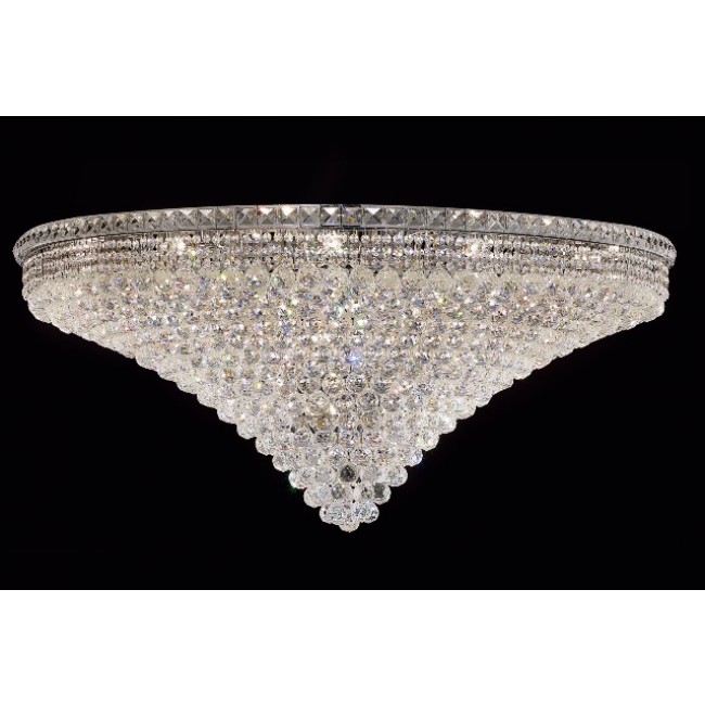 33 light large crystal flush mount ceiling light dressed with crystal balls