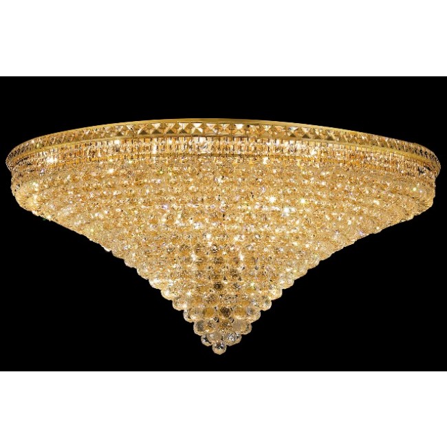 33 light large crystal flush mount ceiling light dressed with crystal balls