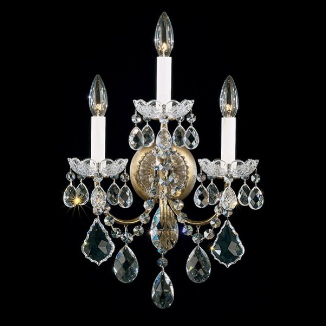 3 Light Orleans traditional crystal Wall Sconce
