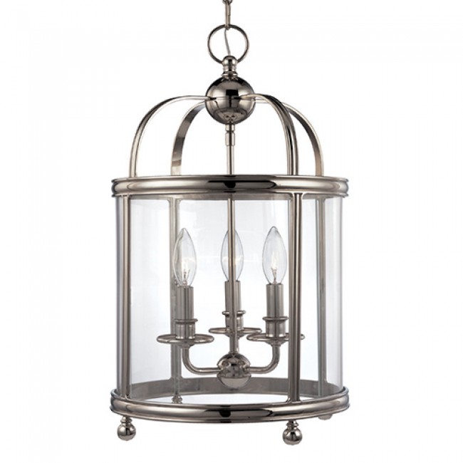 Polished Nickel Three-Light Pendant