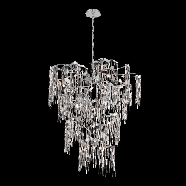  Chrome 31-Inch 14-Light Chandelier