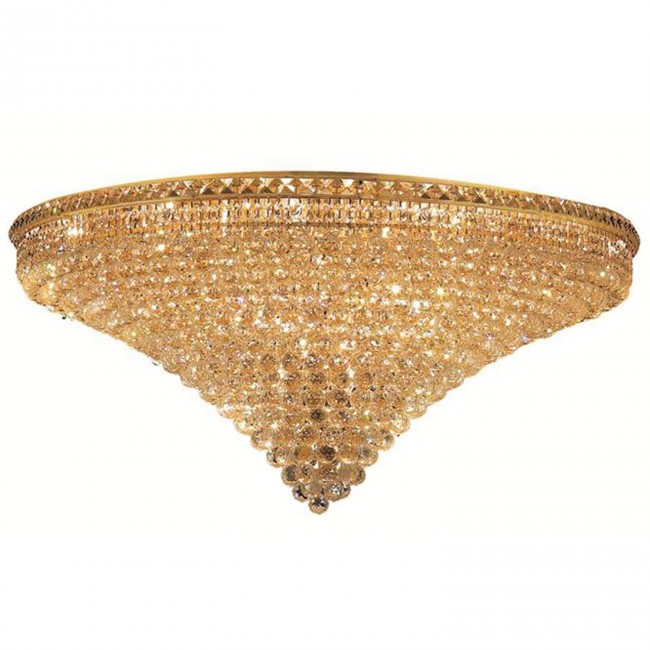 Tranquil Gold 33-Light 48-Inch Flush Mount with Swarovski Spectra Crystal
