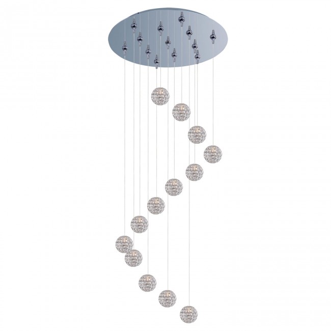 Polished Chrome Thirteen-Light RapidJack Pendant