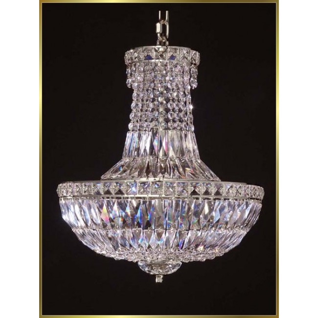 8 lights crystal chandelier in polished chrome finish