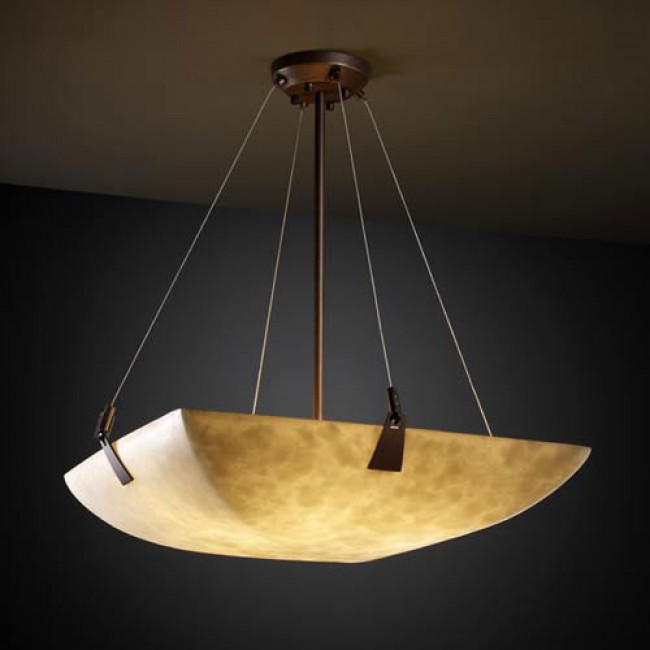 Group Clouds 48-Inch Bowl 6000 Lumen LED Pendant with Tapered Clips