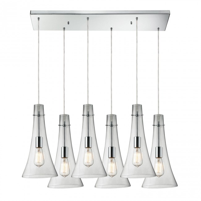 Menlow Park Polished Chrome Six-Light Pendant