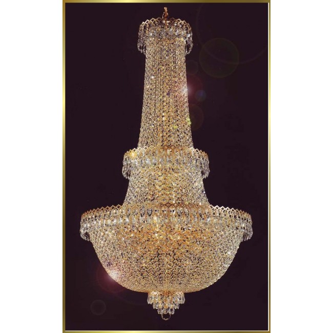 Entryway chandelier / foyer chandelier in gold plated finish