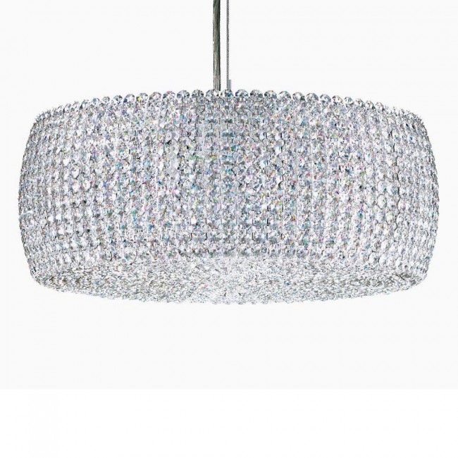Contemporary Crystal Chandelier in polished chrome finish