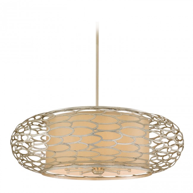 Modern Silver 10-Light Pendant