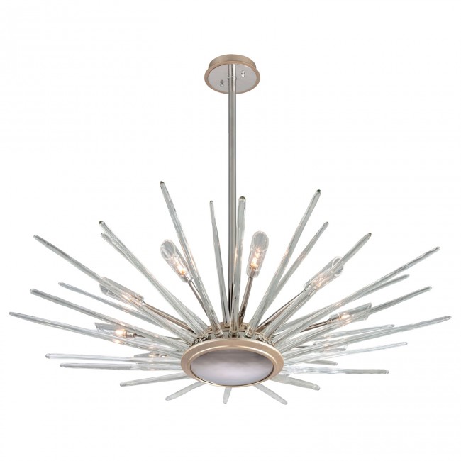 Silver Leaf 60-Inch Twelve-Light Pendant