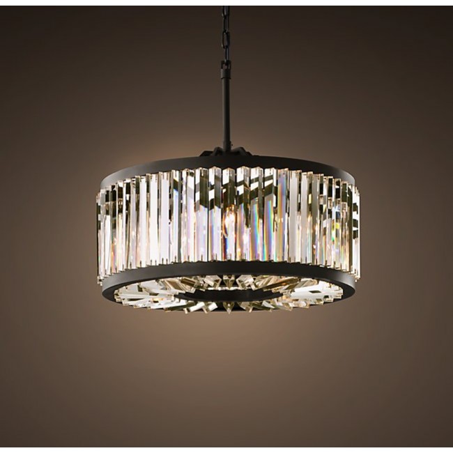 Modern style 8 lights luxurious round crystal chandelier