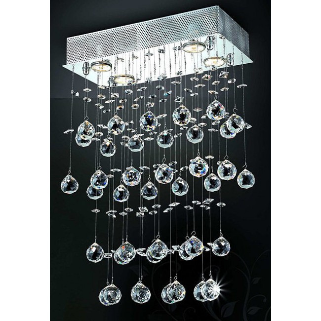 Contemporary Crystal Chandelier dressed with chinese number one crystal